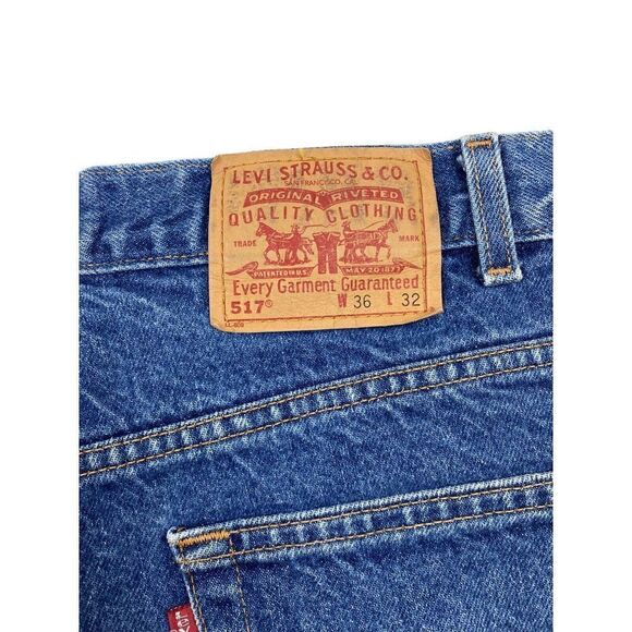 Vintage Levi’s 517 Boot Cut Jeans Red Tab Jeans Size 36x32 100% cotton L@@K - Picture 11 of 13